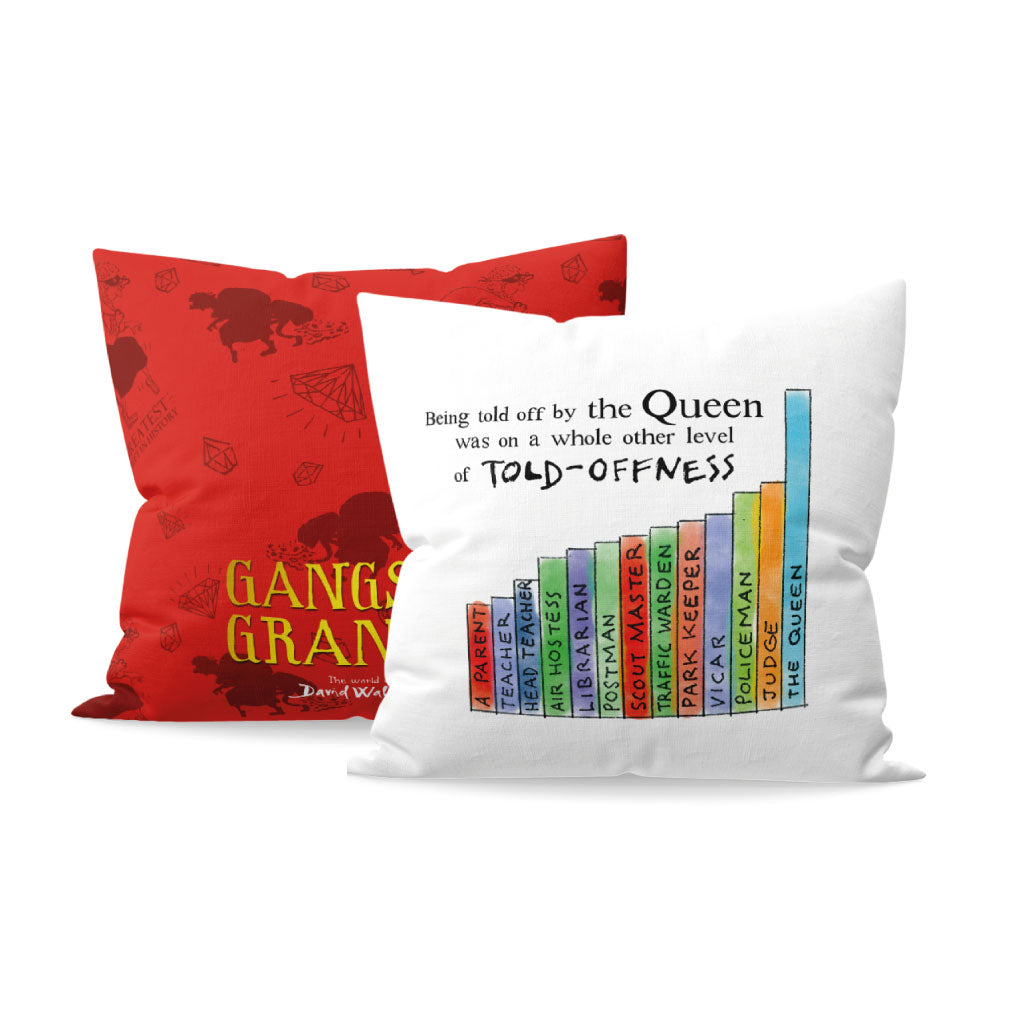 Told off by the Queen Cushion