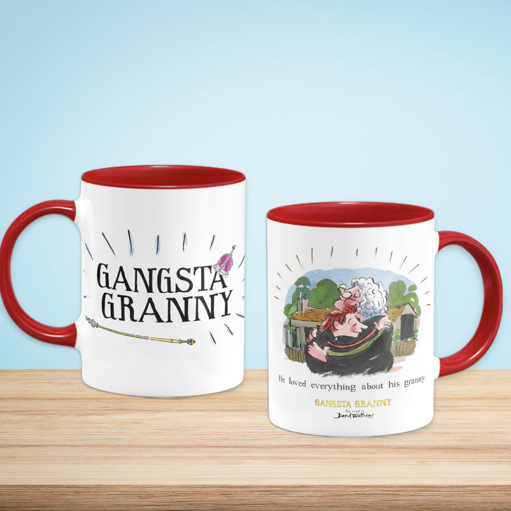 He Loved His Granny Red Coloured Insert Mug