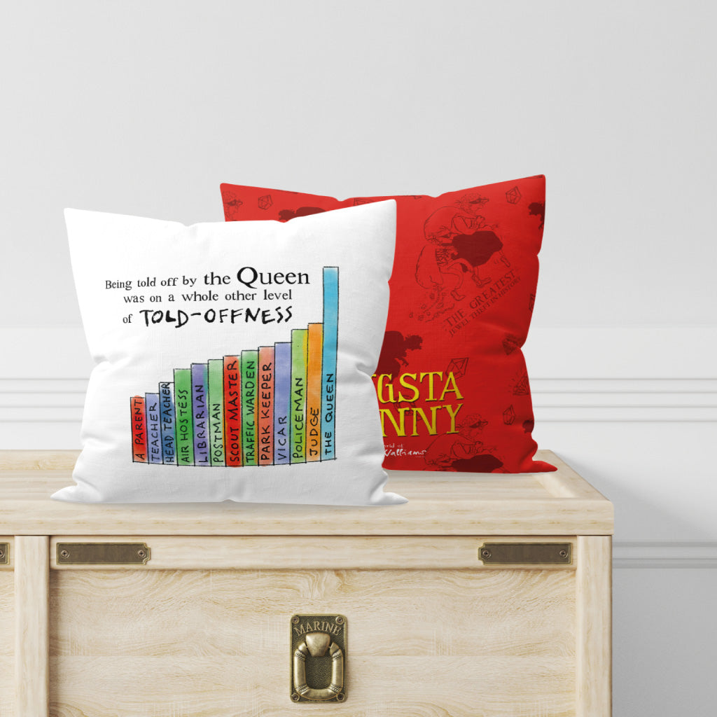 Told off by the Queen Cushion