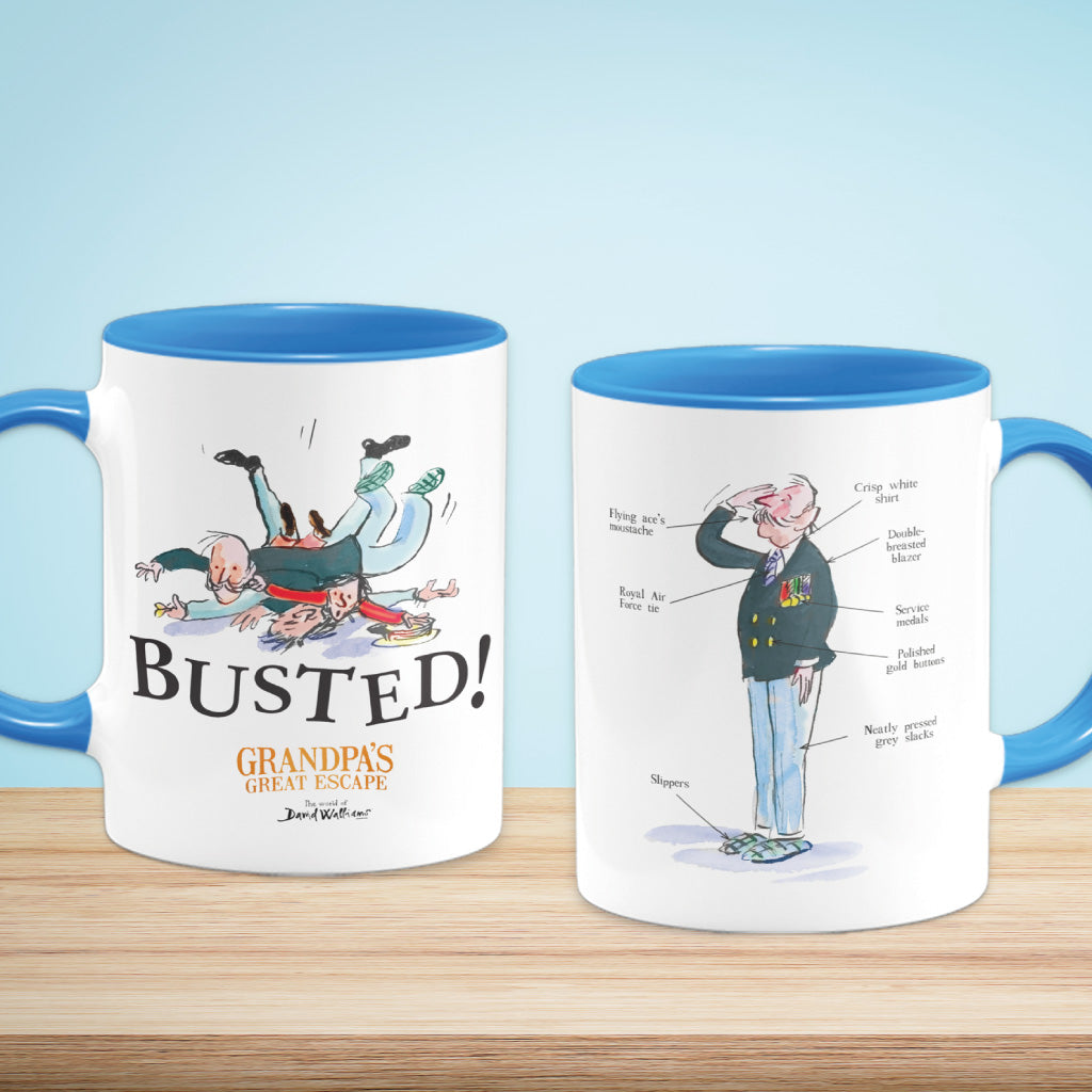 BUSTED! Blue Coloured Insert Mug